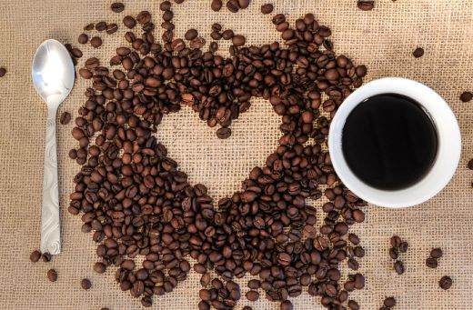 I heart coffee beans